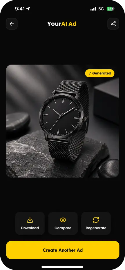 PixelAd app — choosing an ad style template